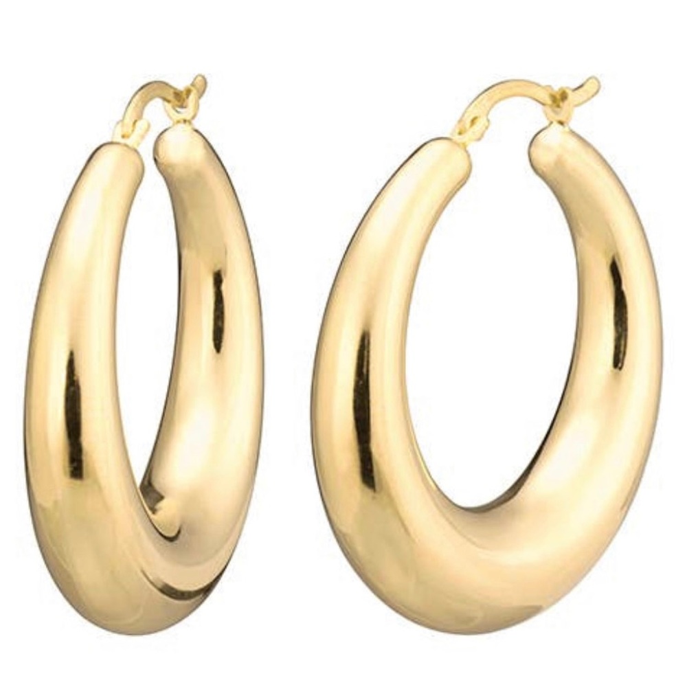 Brand New Crescent Round Hoops